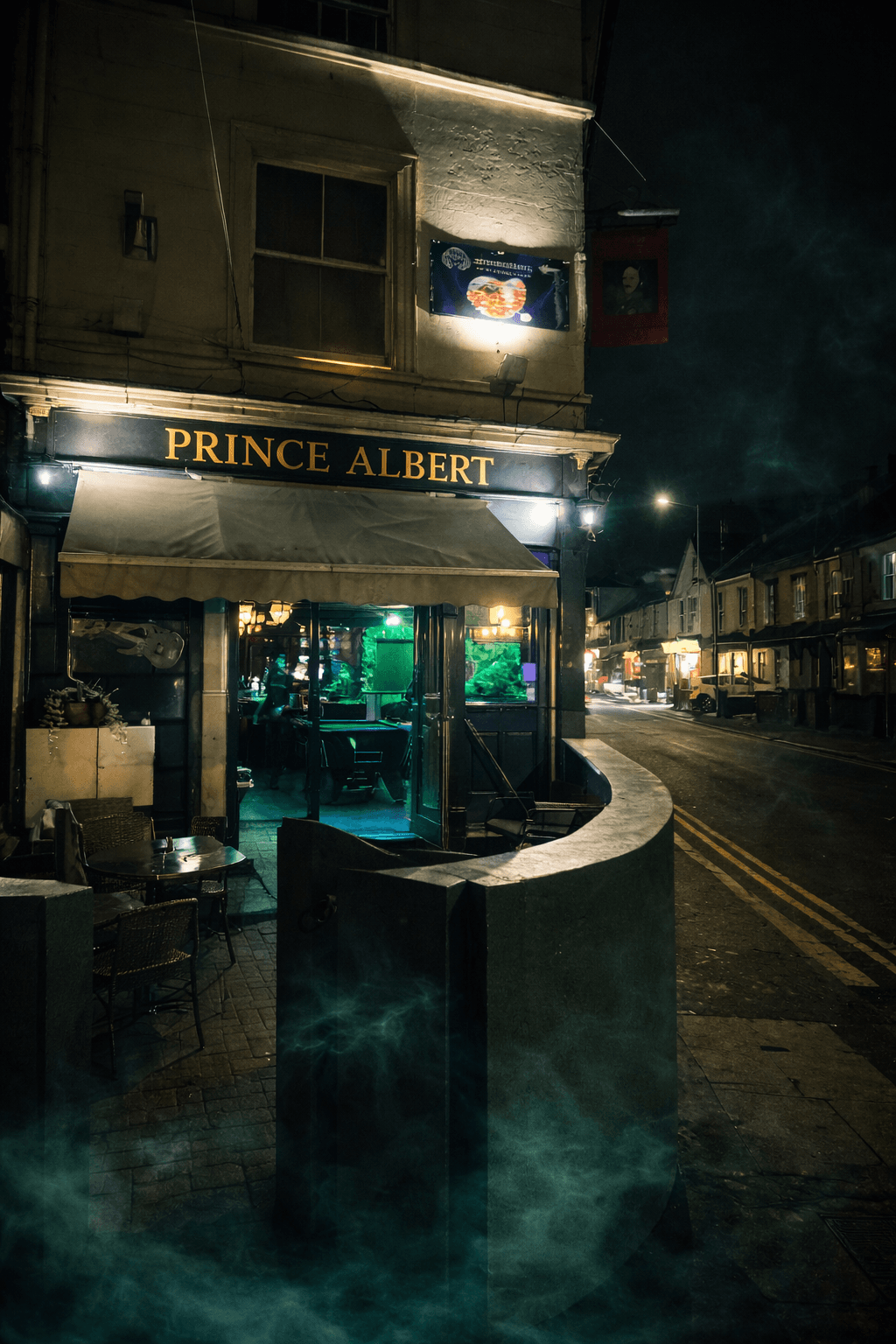 Front entry and outside smoking area